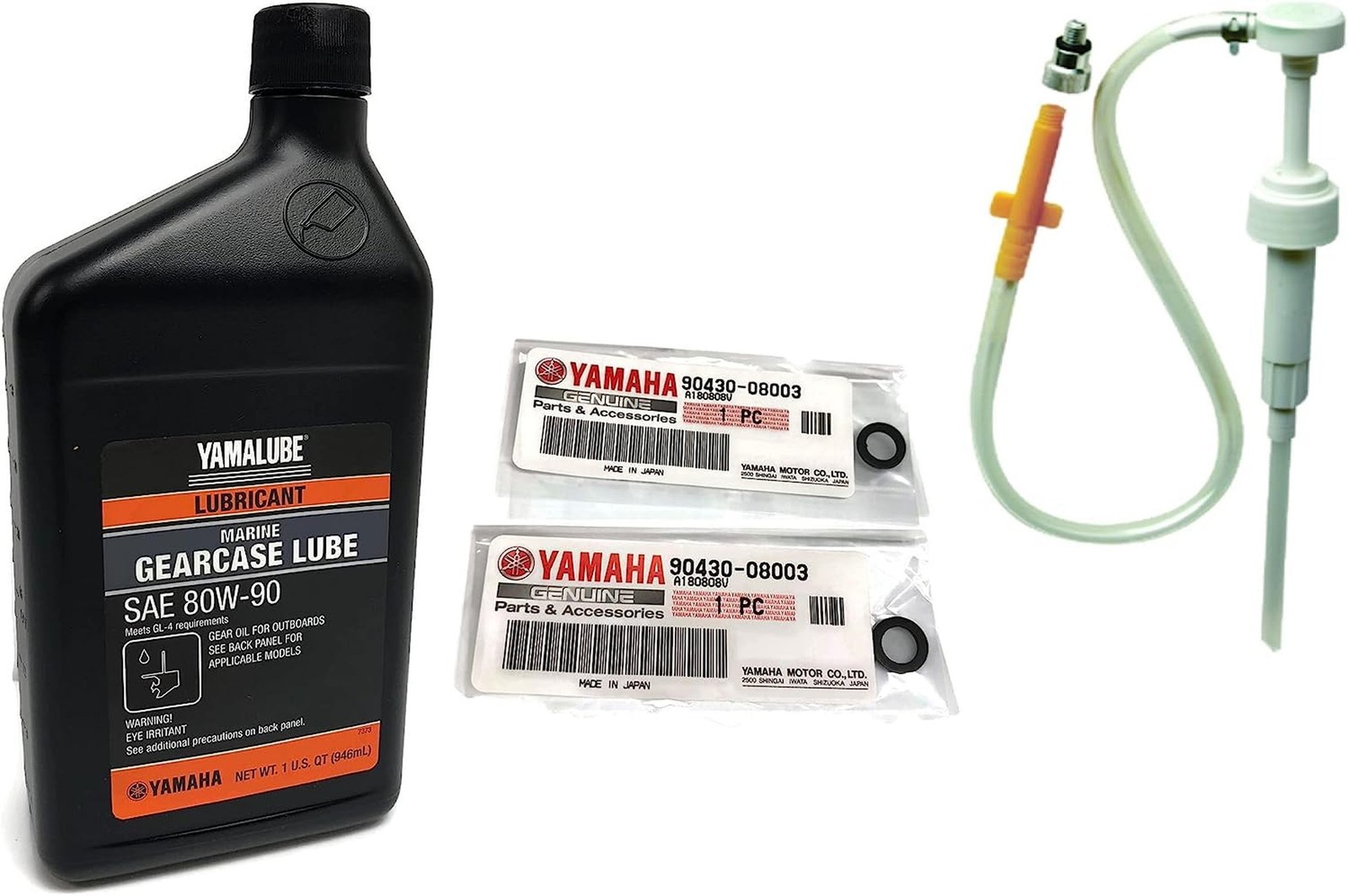 Yamaha Yamalube Marine Lower Unit Gearcase Lube- 1 Quart and Pump Plus Gasket...