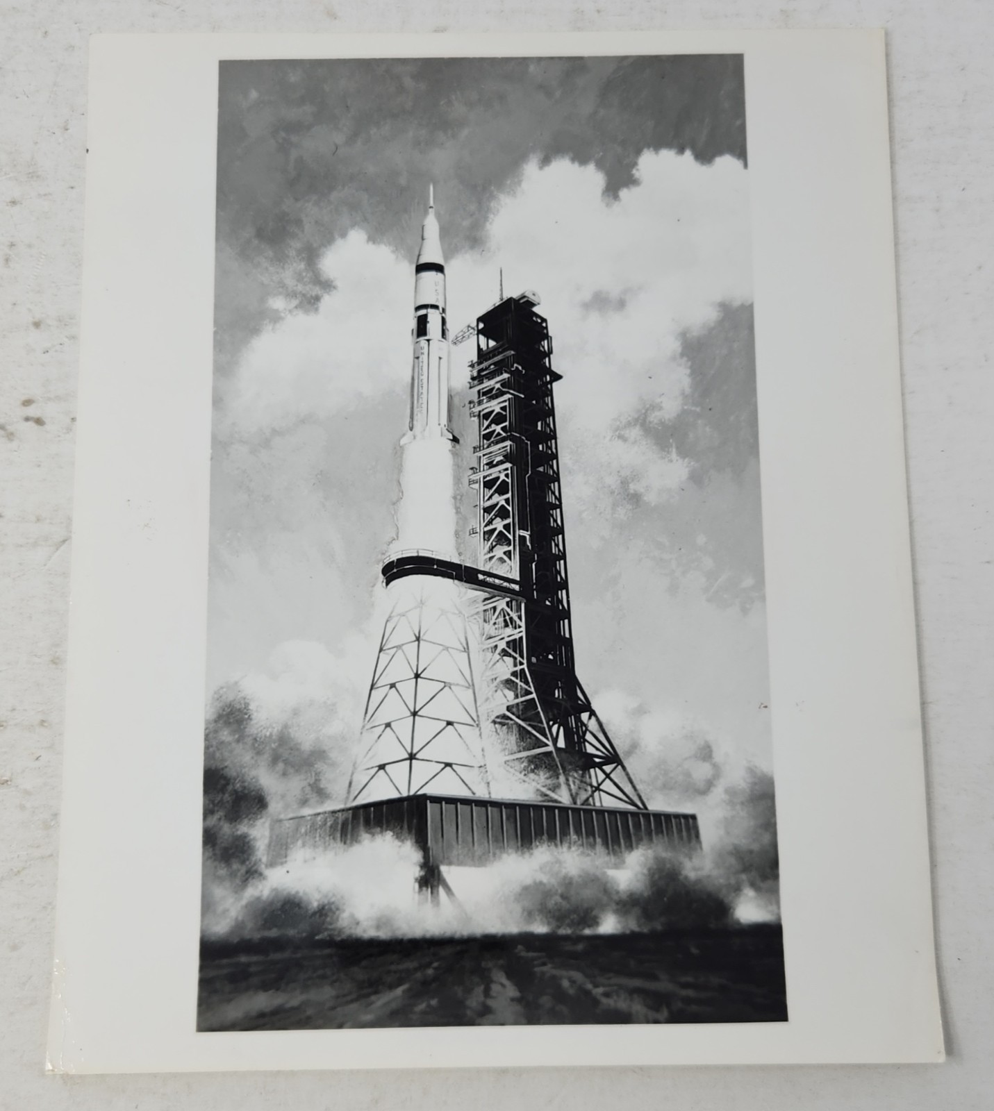 1975 NASA Press Photograph Apollo-Soyuz Test Project Rocket Artist Concept...