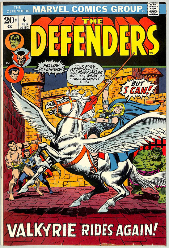 Defenders #4 1973 Marvel Bronze Age 1st Valkyrie Barbara Norris Key FN/VF 7.0