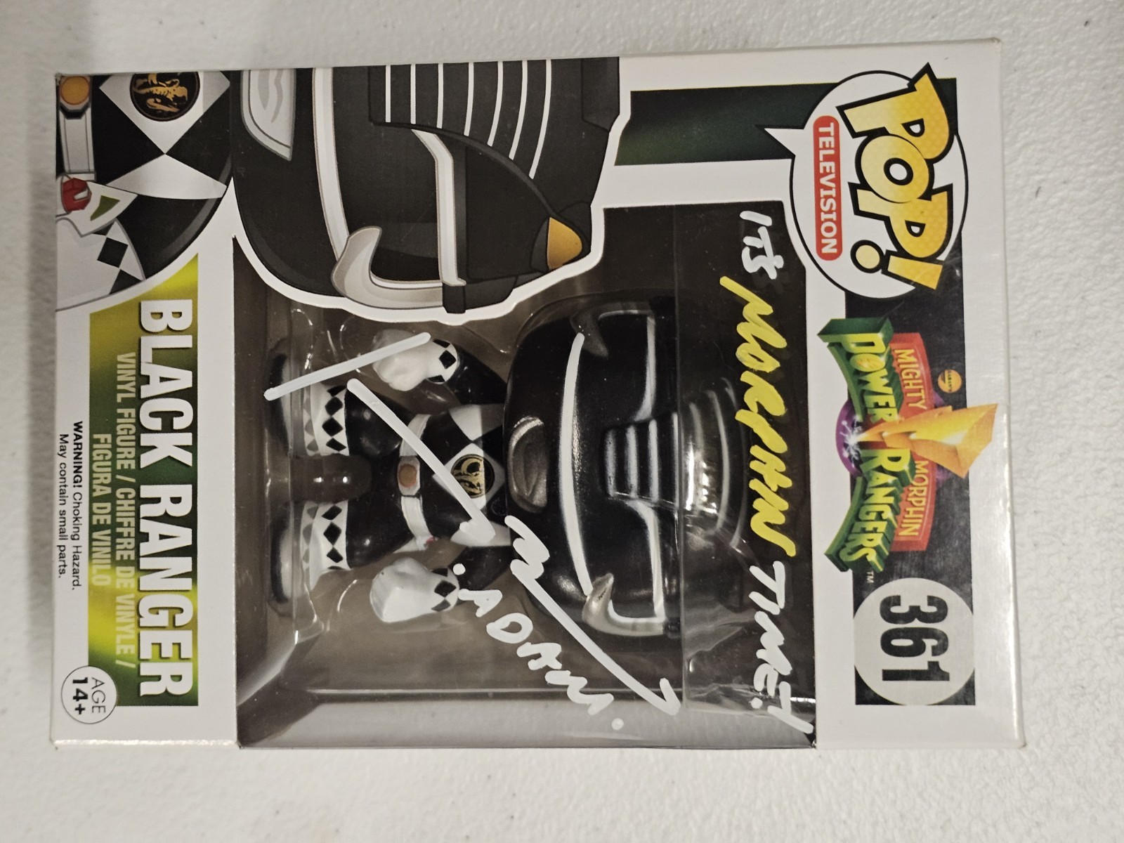 Power Ranger FUNKO BLACK RANGER SIGNED BY Johnny Yong BOSCH. ADAM MORPHIN TIME