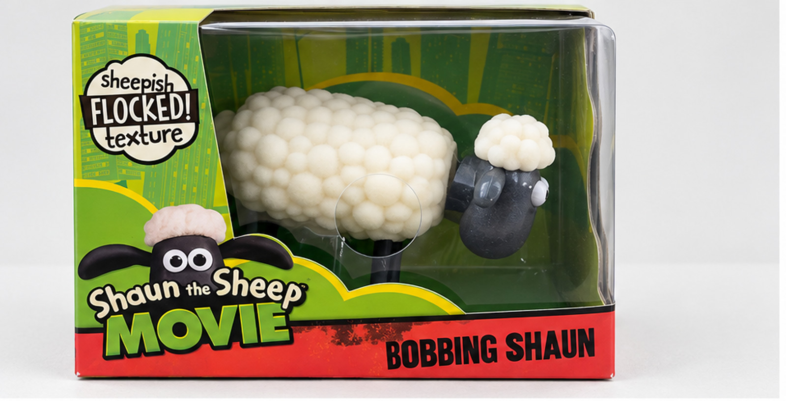Shaun the Sheep Movie - Bobbing Shaun - Flocked Figure, Boxed Rare Collectible