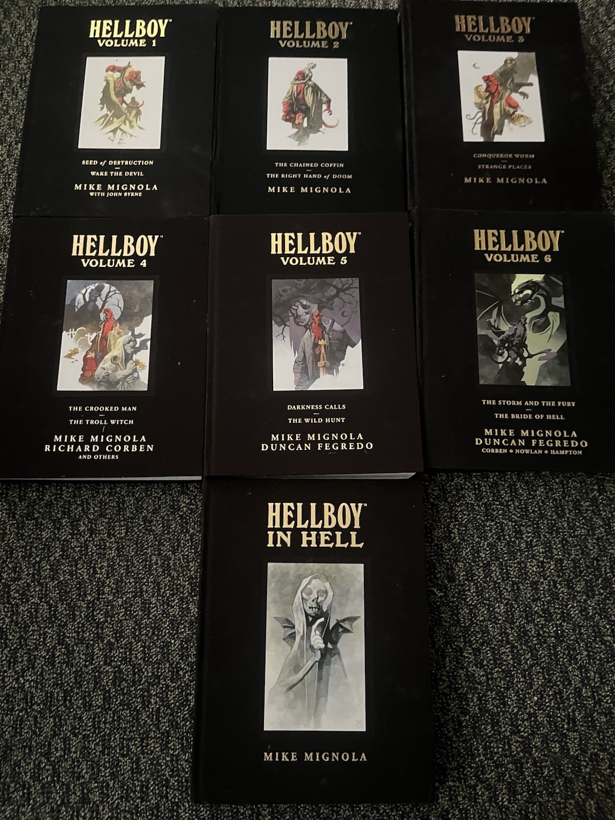 Dark Horse Library Edition Hellboy Vol 1-6 + Hellboy in Hell by Mike Mignola