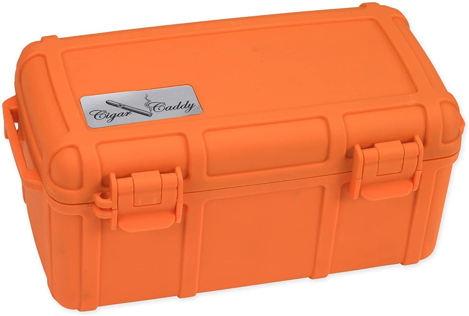 Cigar Caddy 15 Cigar Waterproof Travel Humidor, Blaze Orange