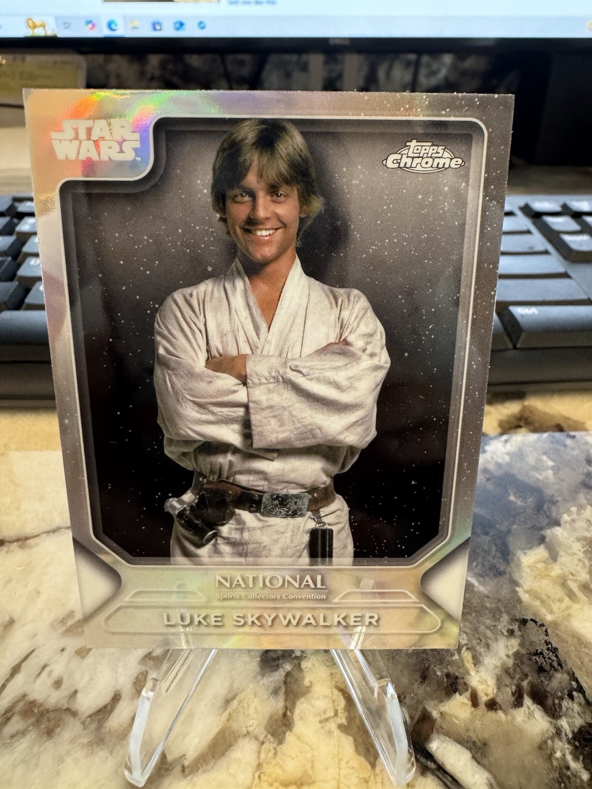 2025 Topps Chrome The National Silver Pack Star Wars Luke Skywalker Card #SW-2