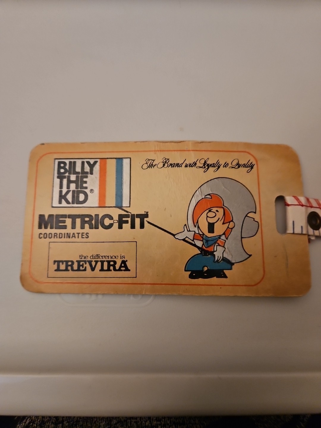 Vintage Tape Measure- Billy the Kid- Trevira