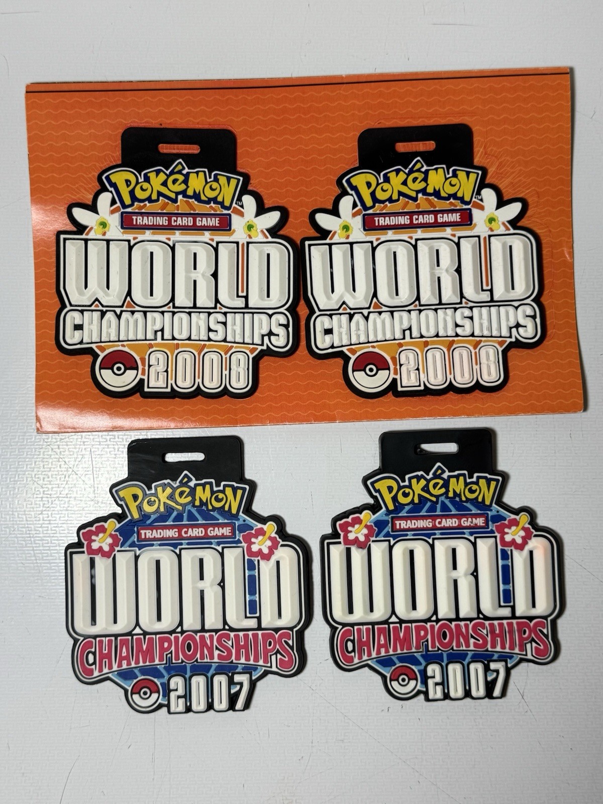 Rare Pokémon World Championships 2007 & 2008 Event Luggage Tags & Badge Holders