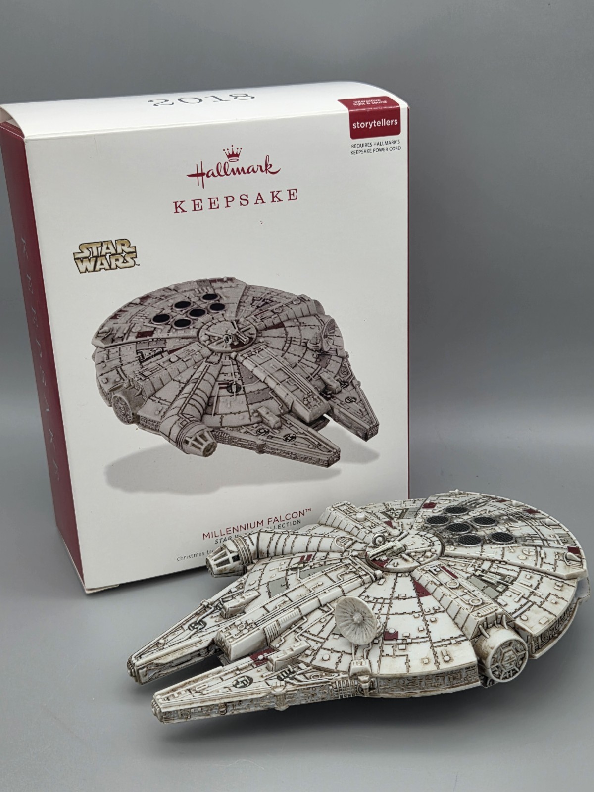 2018 Hallmark Star Wars Millennium Falcon Storytellers Keepsake Ornament Sound