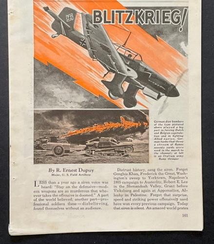 “Blitzkreig” Lightning War methods 1940 pictorial WWII Nazi Germany