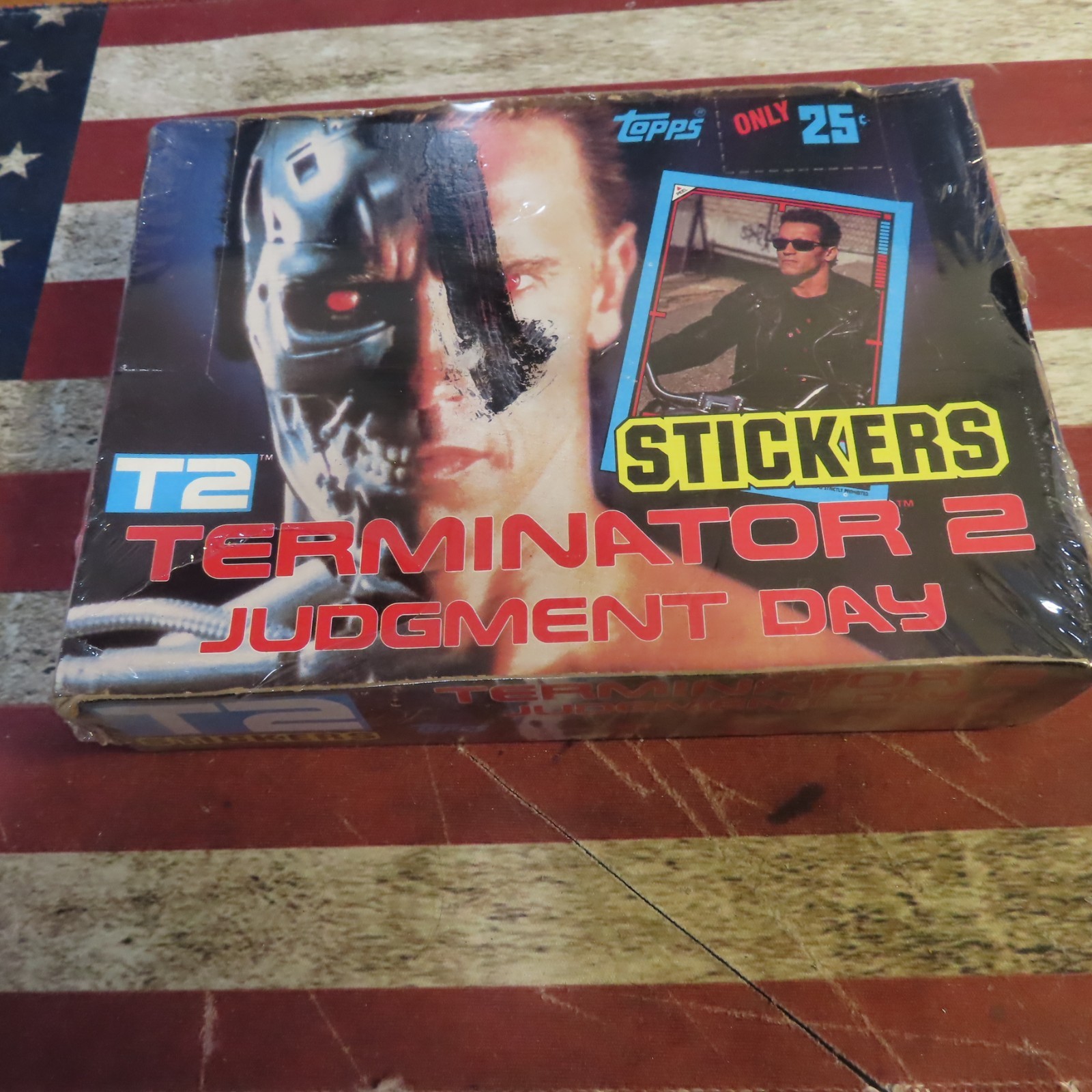 1991 Topps Terminator 2 Judgement Day Movie Sticker Box 48 packs T-2 Nice Box
