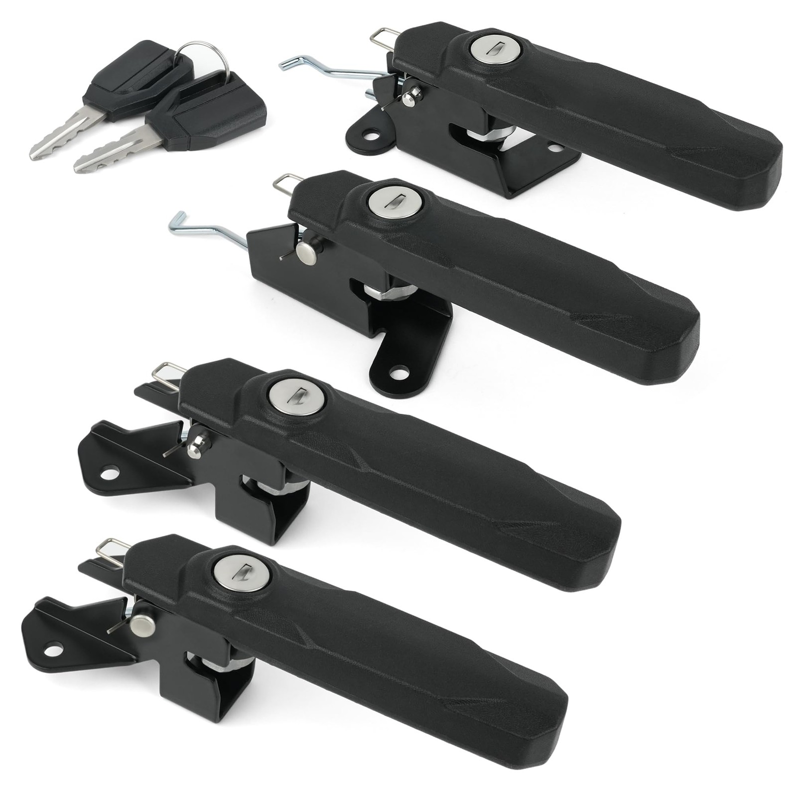 4Pcs Front & Rear Deluxe Full Door Latch Handle Locks Kit 715009952 for Can-A...