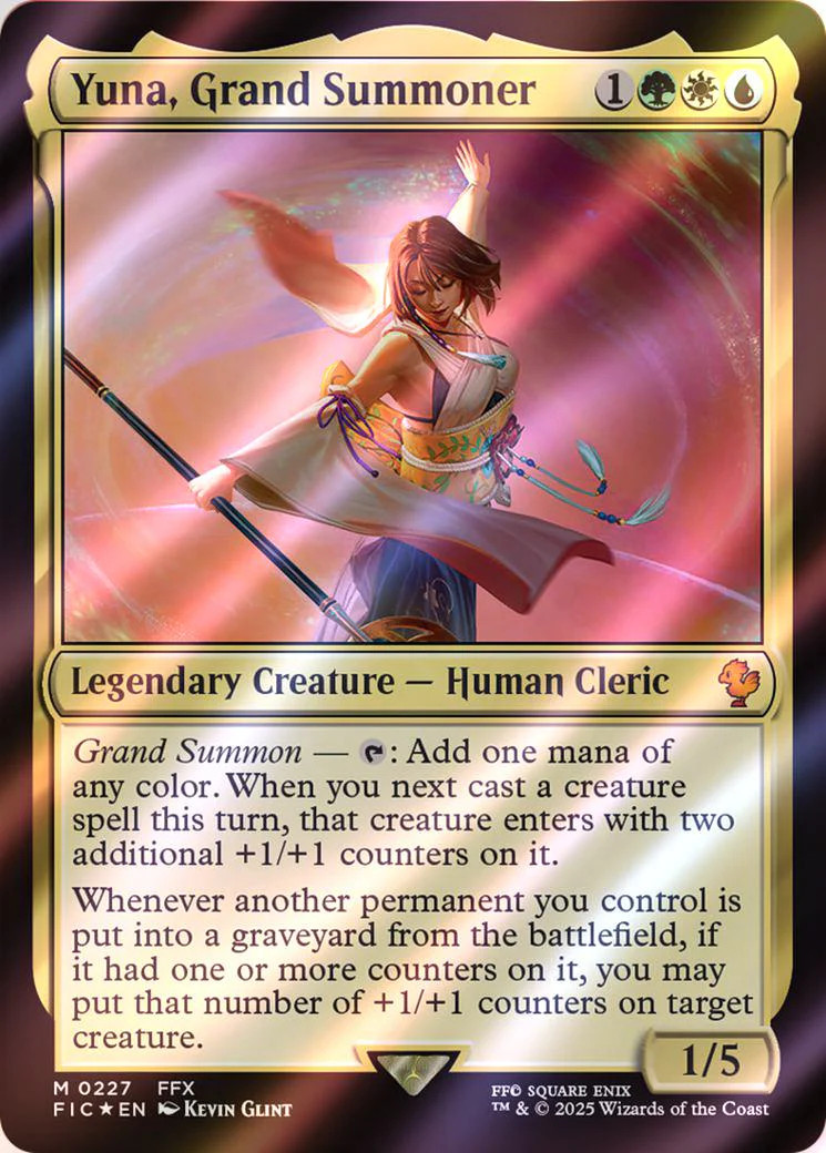 Yuna, Grand Summoner SURGE FOIL - Commander Final Fantasy FIC 227 EN NM MTG
