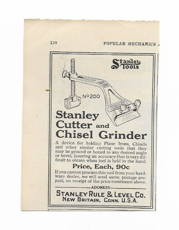 STANLEY RULE & LEVEL CO. CUTTER AND CHISEL GRINDER NO. 200 CUTTING TOOLS .4
