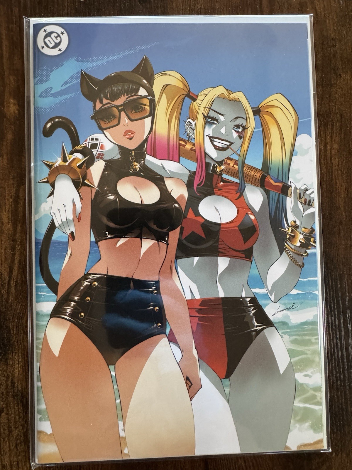 Gnorts Illustrated #1: Catwoman & Harley Cover by Godtail Virgin Exclusive w/COA