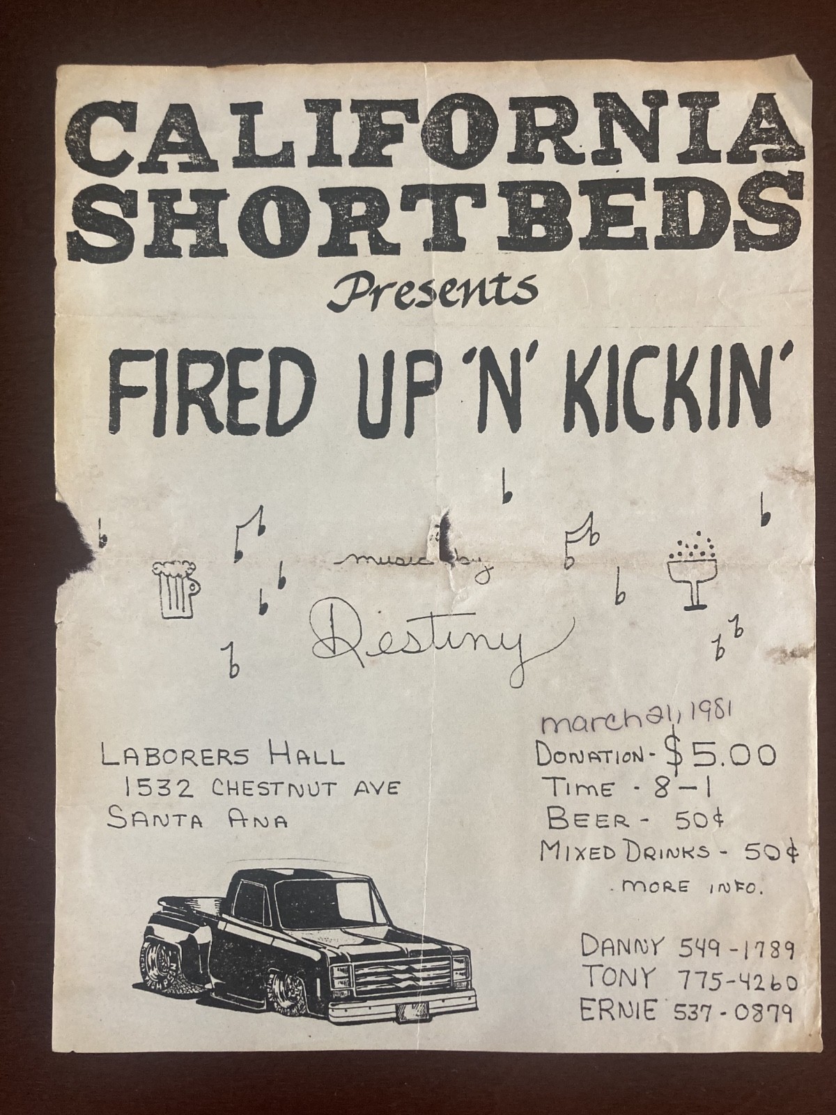 6 Vintage LOWRIDER CAR SHOW FLYER SANTA ANA CLUB 80S CALIFORNIA SHORTBEDS