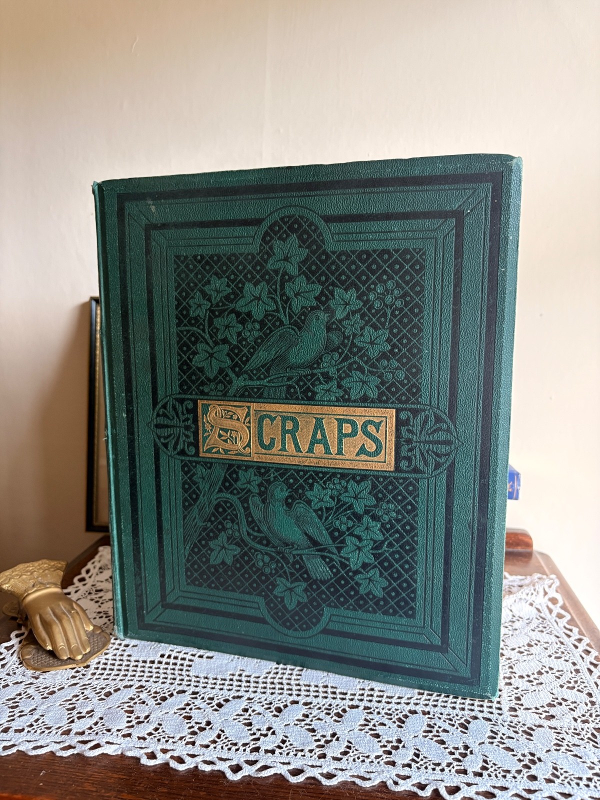 1850s-1880s Victorian Scrapbook with Loose Ephemera Antique Collectable Book