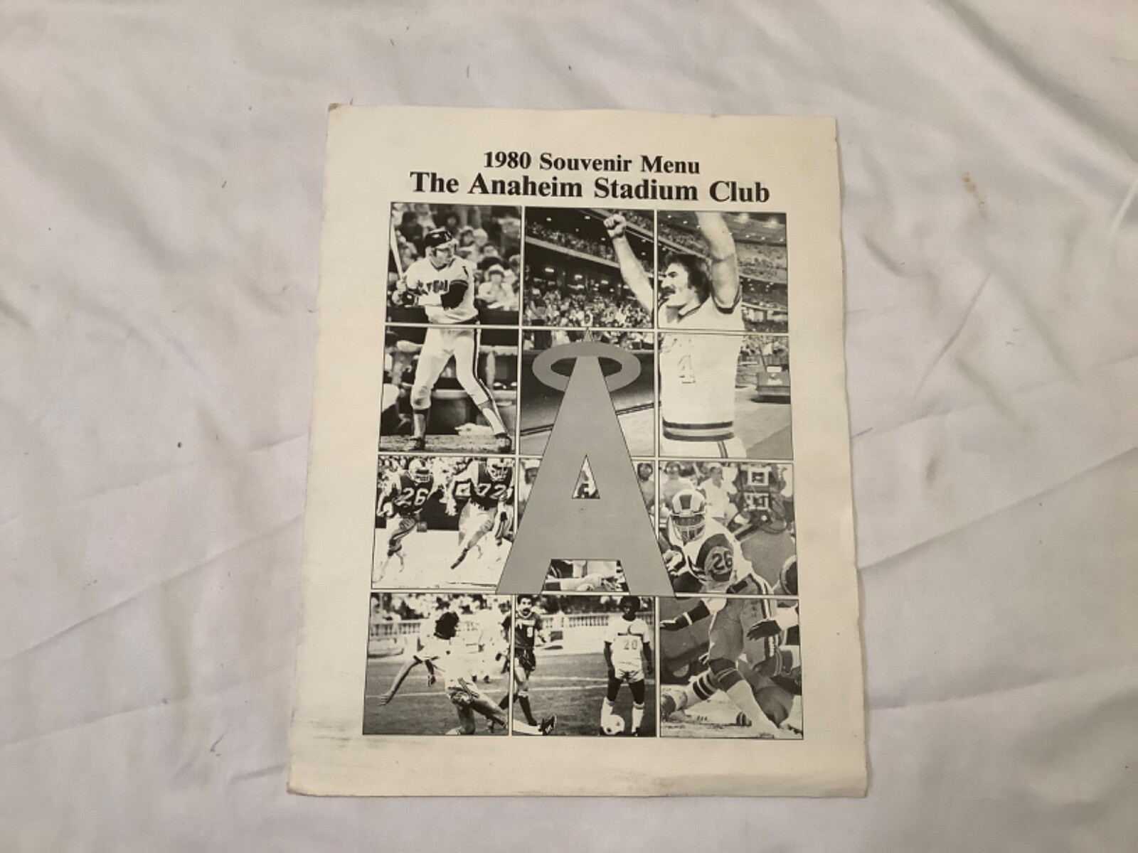 VINTAGE 1980 Anaheim Stadium Club Souvenir Menu Gene Autry/Rod Carew/Don Baylor