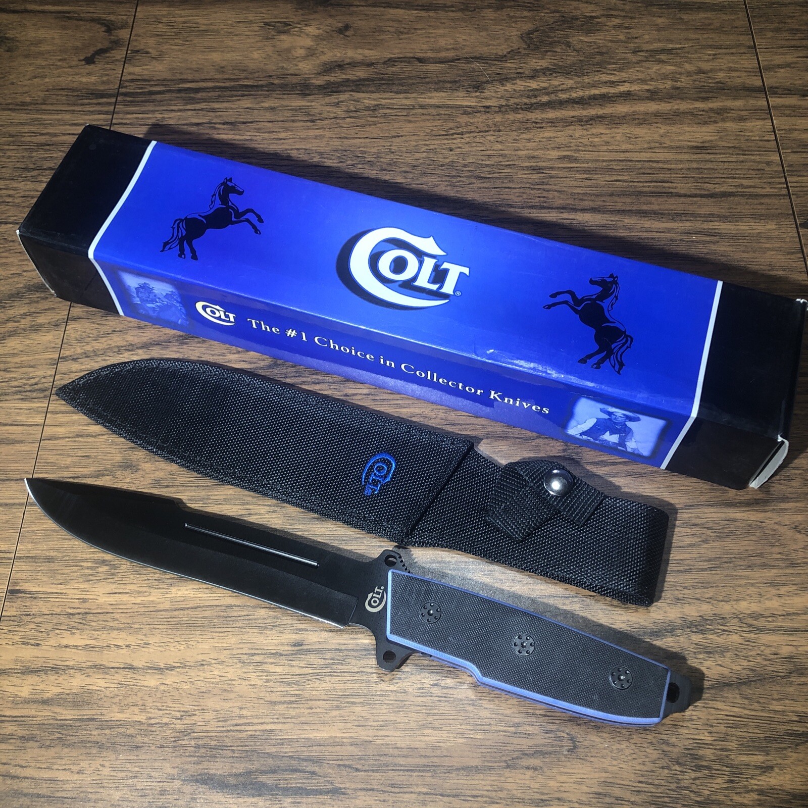 Colt Tactical Fixed Blade Knife 8in Bowie Blade CT351 G-10 Handle - Discontinued