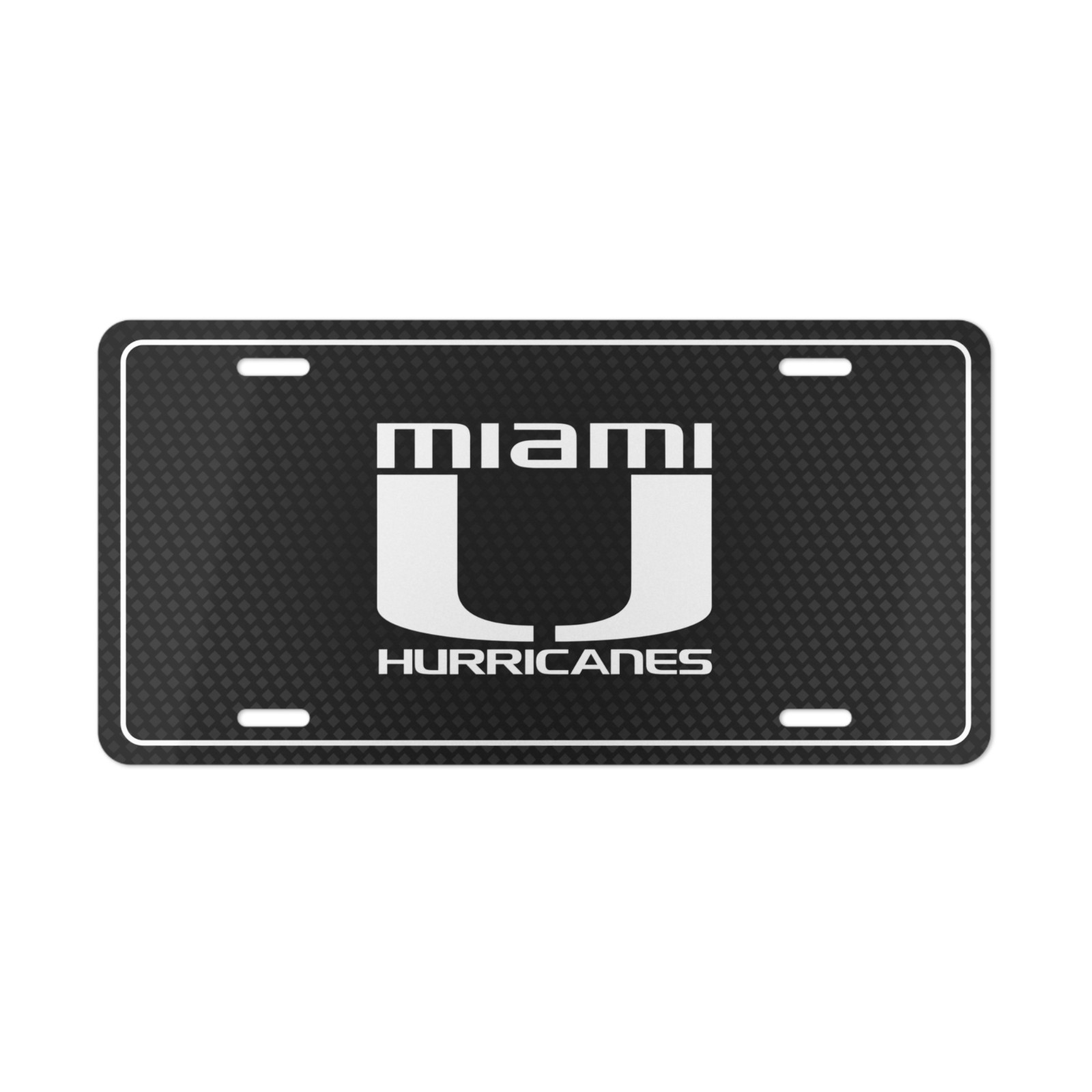 Miami Hurricanes License Plate Auto Car Tag Metal Aluminum (Vanity Plate)