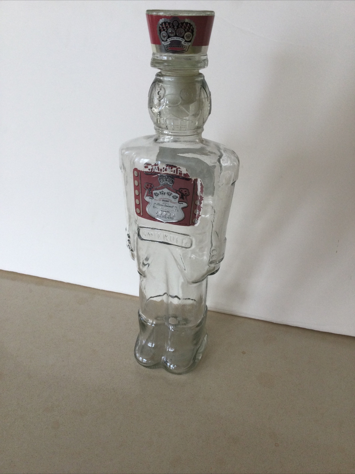 Vintage Smirnoff Bottle. Empty. 1997. Soldier.