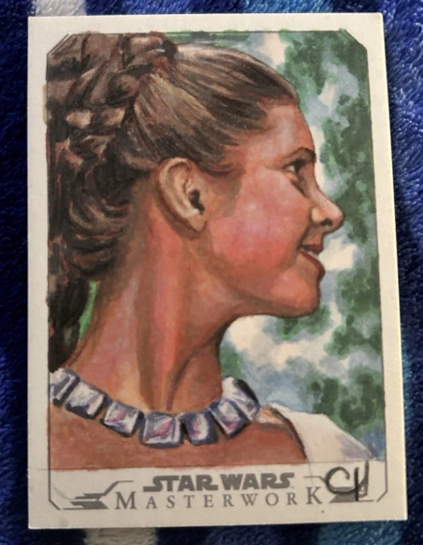 2015 Topps Star Wars Masterworks Chris Henderson Sketch Card 1/1 Princess Leia