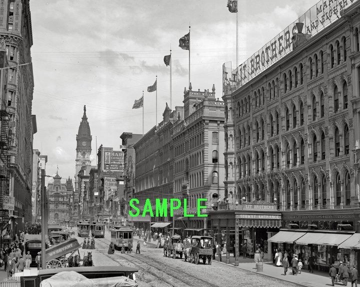 1905 PHILADELPHIA Market Street PHOTO (132-s)