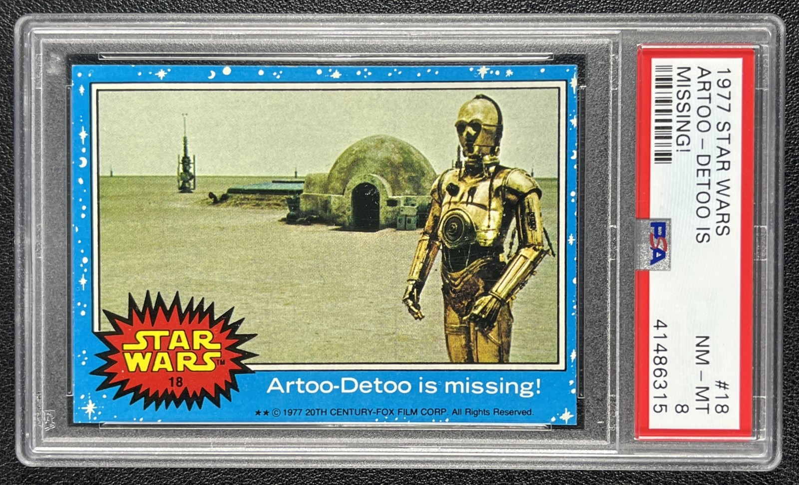 ARTOO-DETOO IS MISSING PSA 8 1977 TOPPS STAR WARS #18 6315