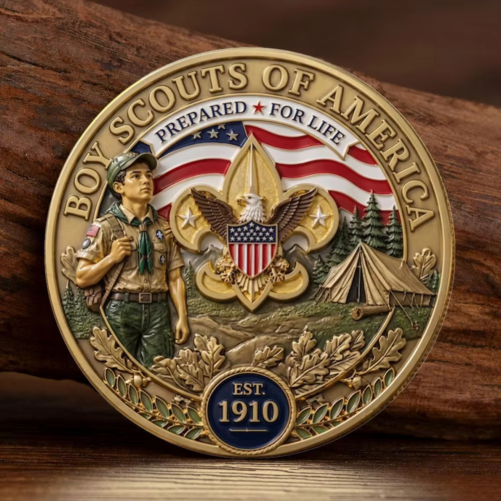 Boy Scouts of America Challenge Coin Est. 1910 Commemorative Prepared for Life