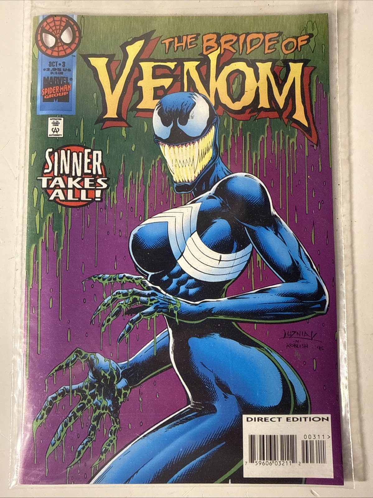 The Bride of Venom: Sinner Takes All #3 First Full Appearance of She-Venom
