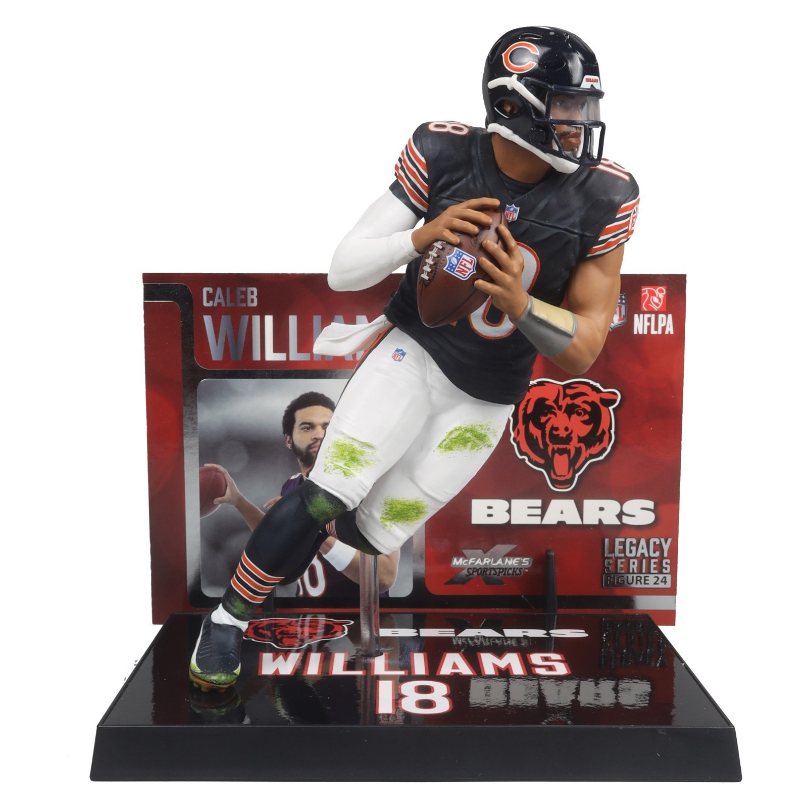 McFarlane Toys Caleb Williams Chicago Bears NFL Figure – 7″ Scale Blue Jersey