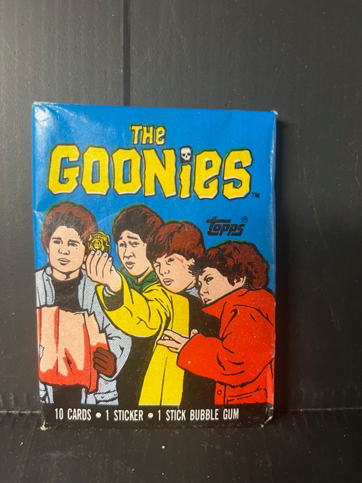 1985 Topps The Goonies Unopened Wax Pack 10 Cards Sticker Gum Vintage Movie