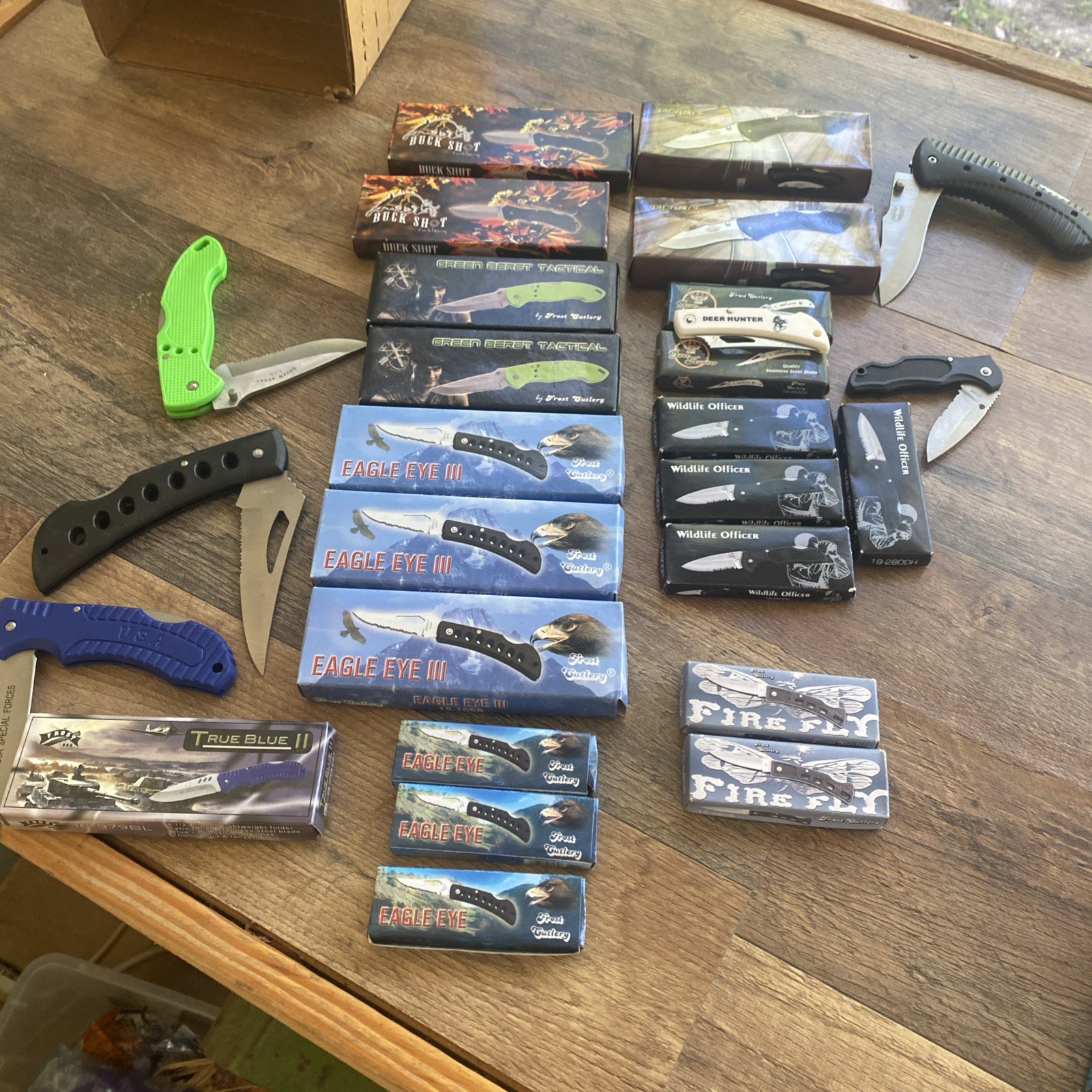 Collection of New Pocket Knifes 21 pcs Large and Small