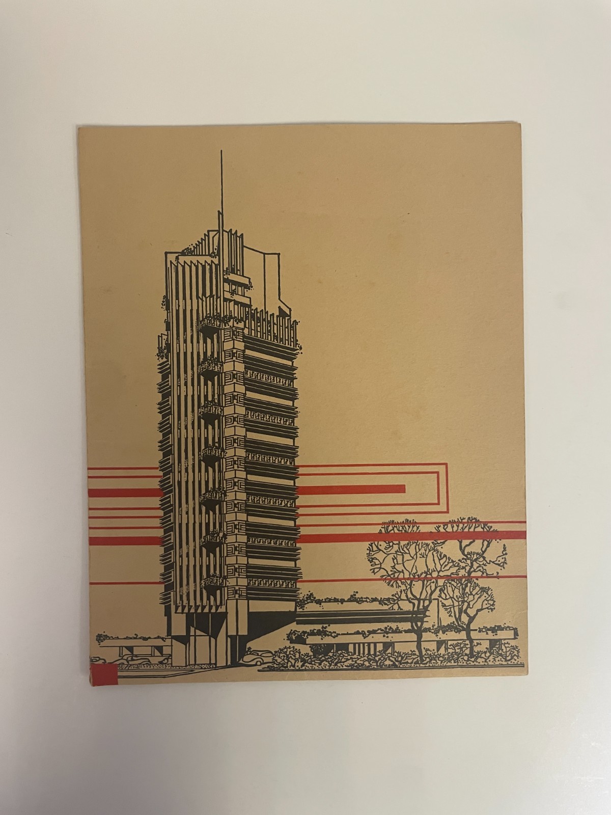 Vintage 1956 Frank Lloyd Wright Price Tower Architectural Promo Folder WPA