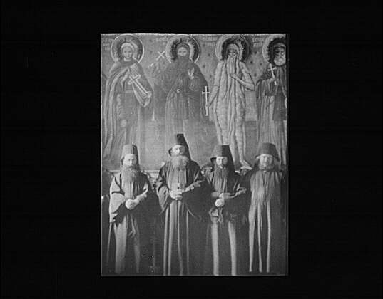 Photo:Europe 1930s Orthodox Monks Religious Icons Travel View