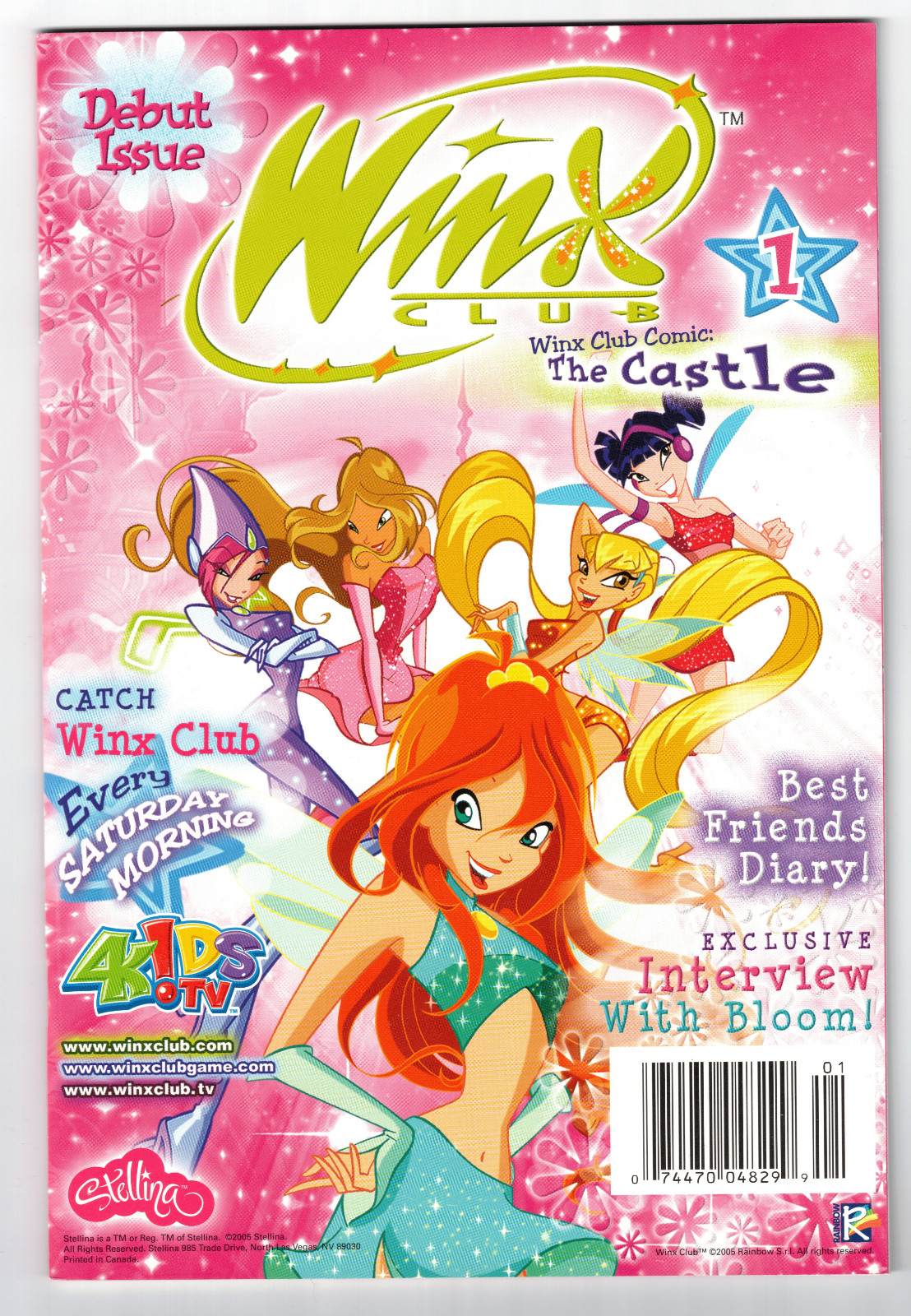Winx Club Comic #1 Rainbow Media (2005) 4Kids Media Debut Issue w/trading card
