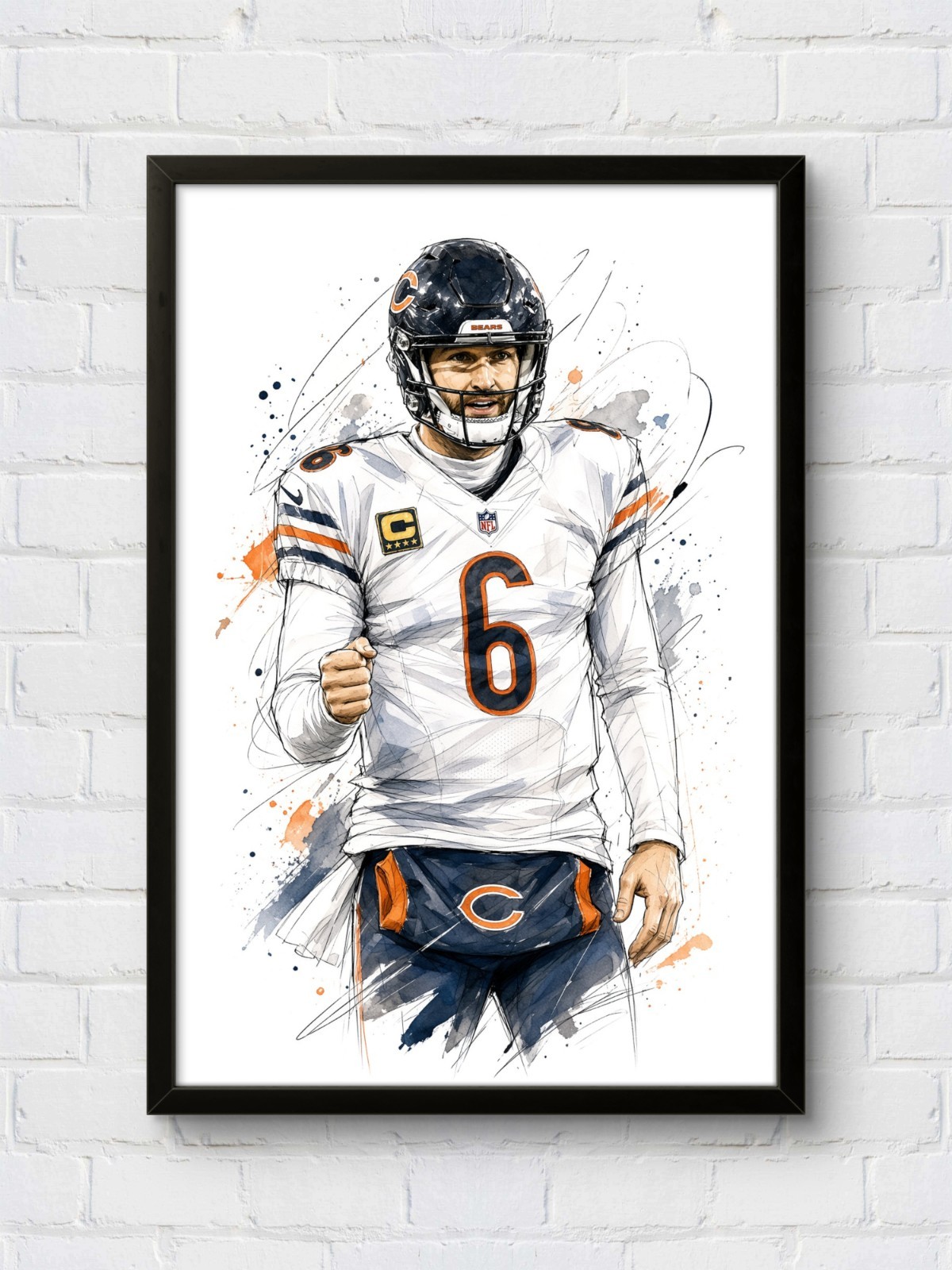 Jay Cutler Chicago Football Poster Art Print Picture Wall Art Print