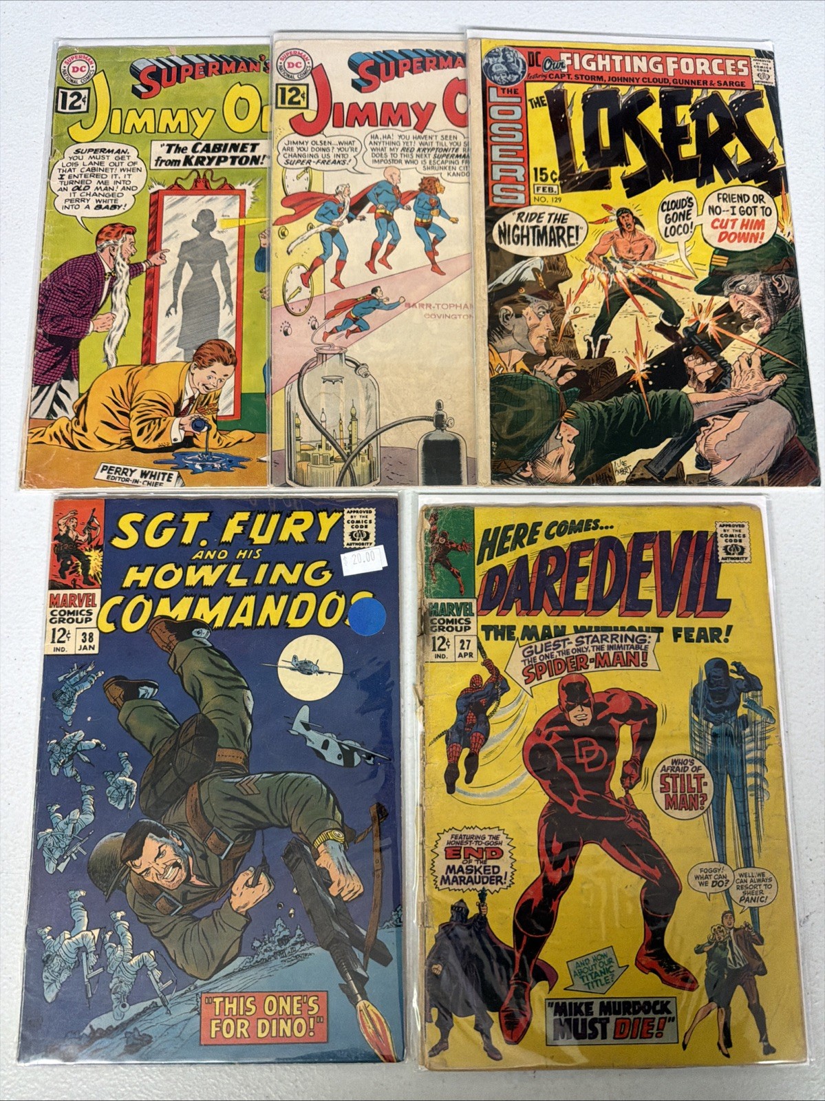 Silver Age Comic Book Lot 5x Copies From 1960s DC Comics 1st Print Lot #18 *Z16