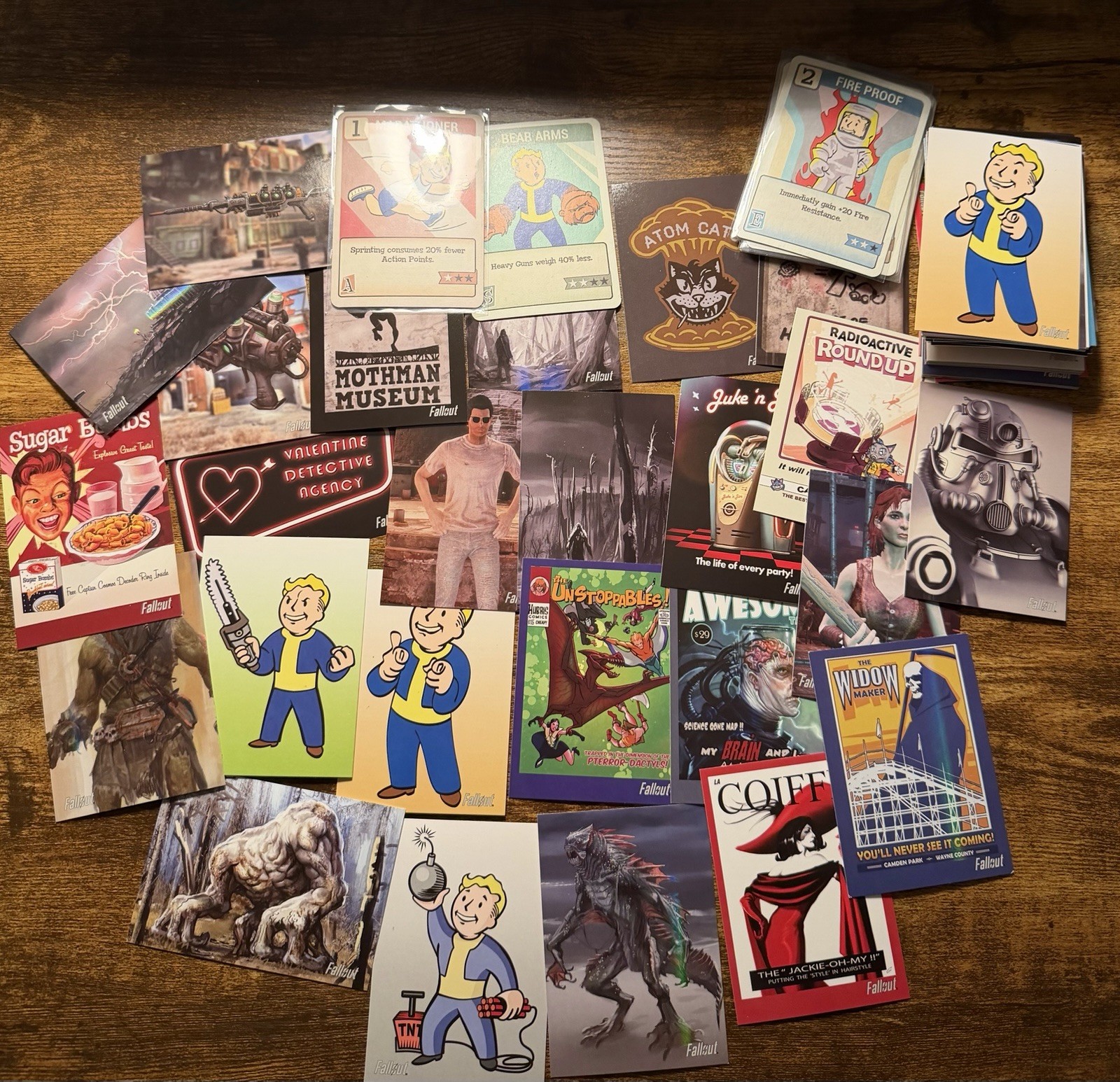 Fallout Trading Cards Series 2 - 25 CARD LOT + 2 Perk Cards (READ DESC)