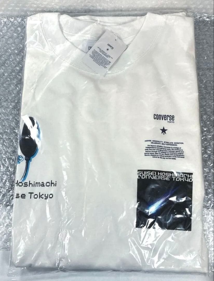 Hololive Hoshimachi Suisei ✕CONVERSE TOKYO T-shirt White Free size NEW