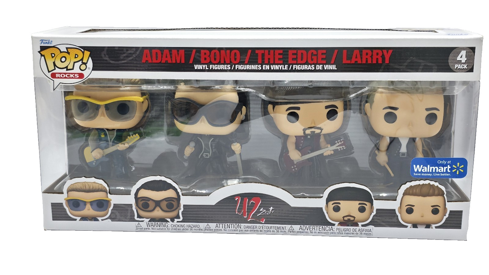 Funko POP Rocks Vinyl U2 ZOO TV 4-PACK  Bono CHEAPER THAN AMAZON