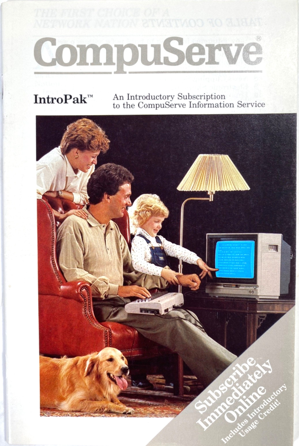 1986 COMPUSERVE INFORMATION SERVICE vintage early internet provider INTRO PAK