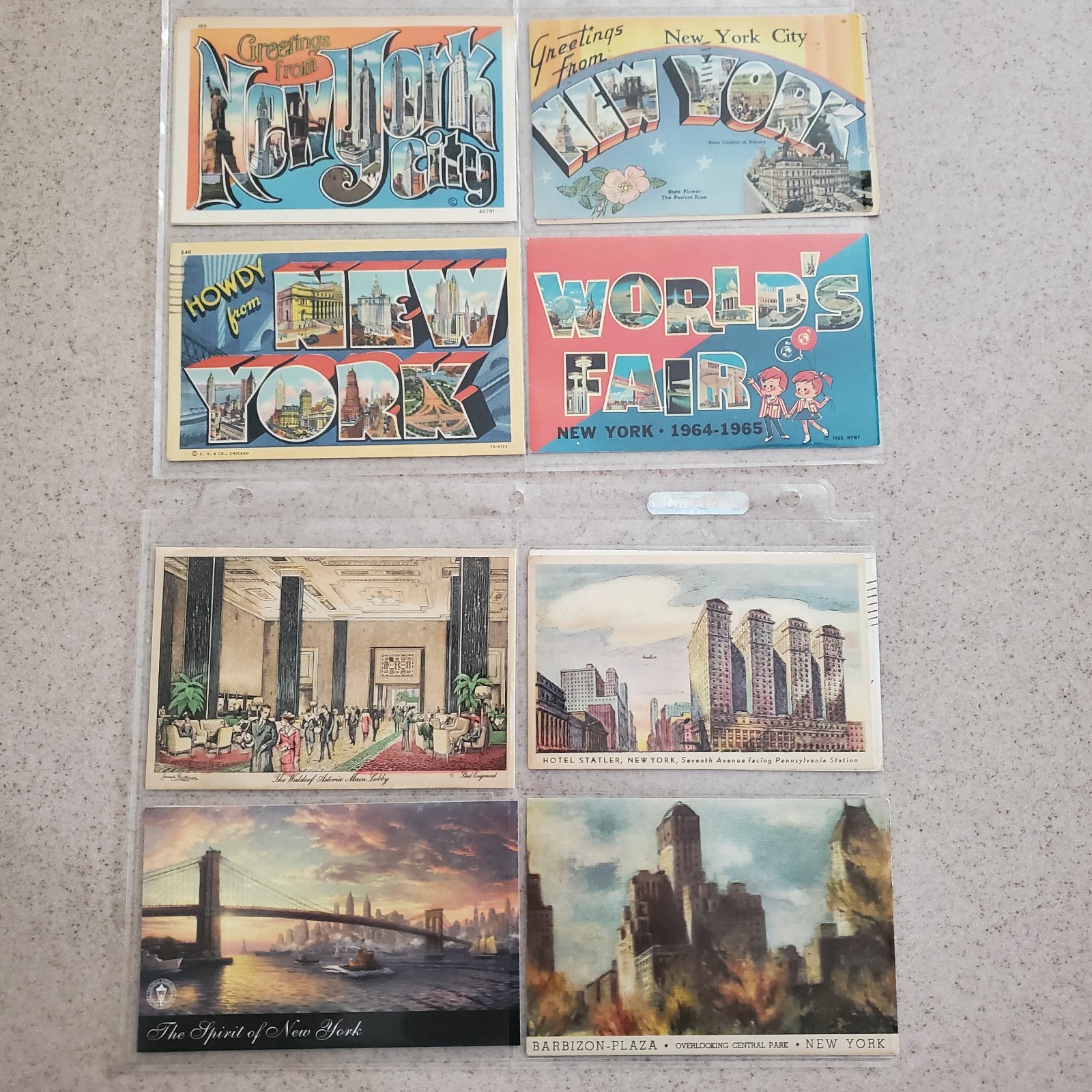 VTG New York NYC Postcards Lot of 16 Linens Chromes 1964 Worlds Fair