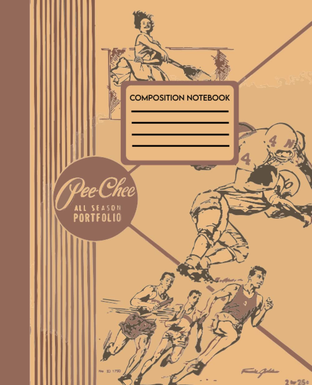 Composition Notebook: Vintage Pee Chee Folder Look, College Rule 100 Pages for N