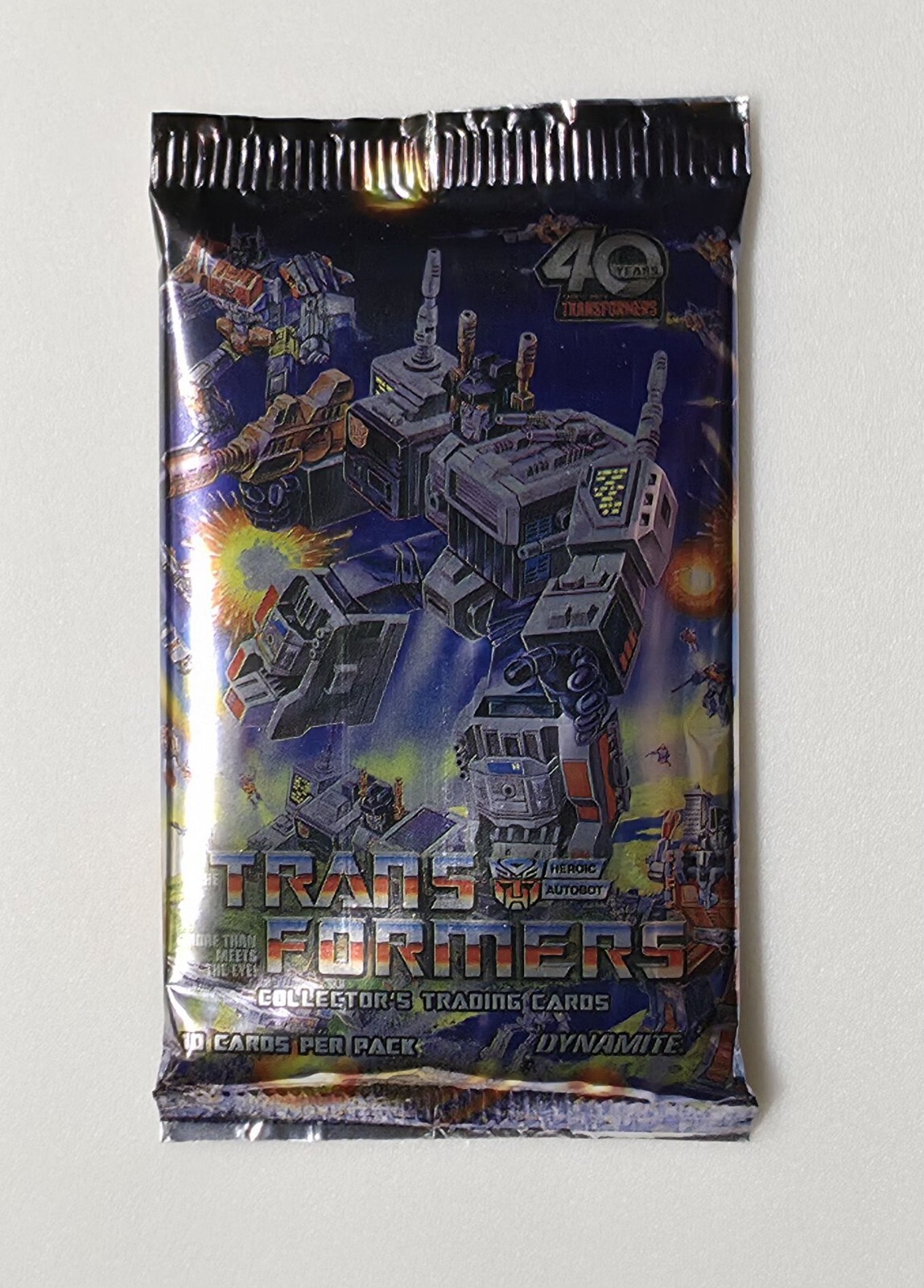 Dynamite Transformers 40th Anniversary Collector Trading Card Foil Pack 10 Cards