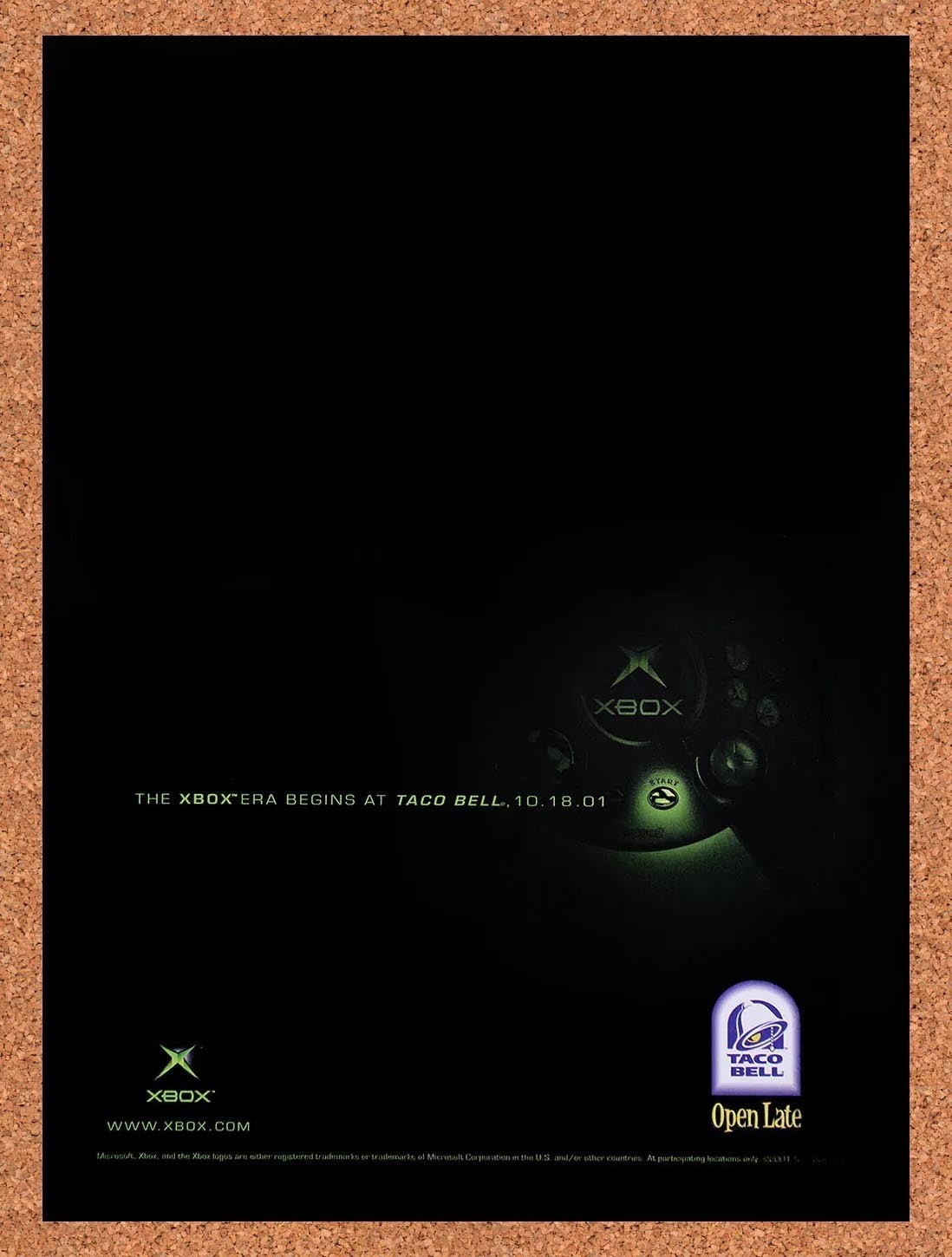 2001 Microsoft Xbox Taco Bell Original Advertisement / Retro Promo vc5