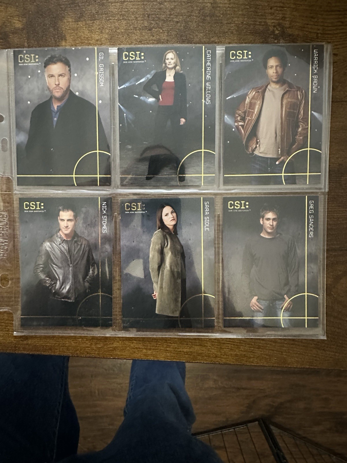 CSI LAS VEGAS SERIES 2 Strictly Ink 2004 Complete FOIL CAST Chase Card Set F1-F6