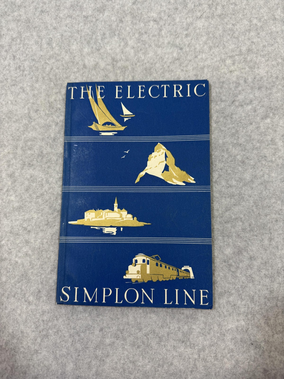 Vintage 1936 The Electric Simplon Line Swiss Federal Railways Guide Map Booklet
