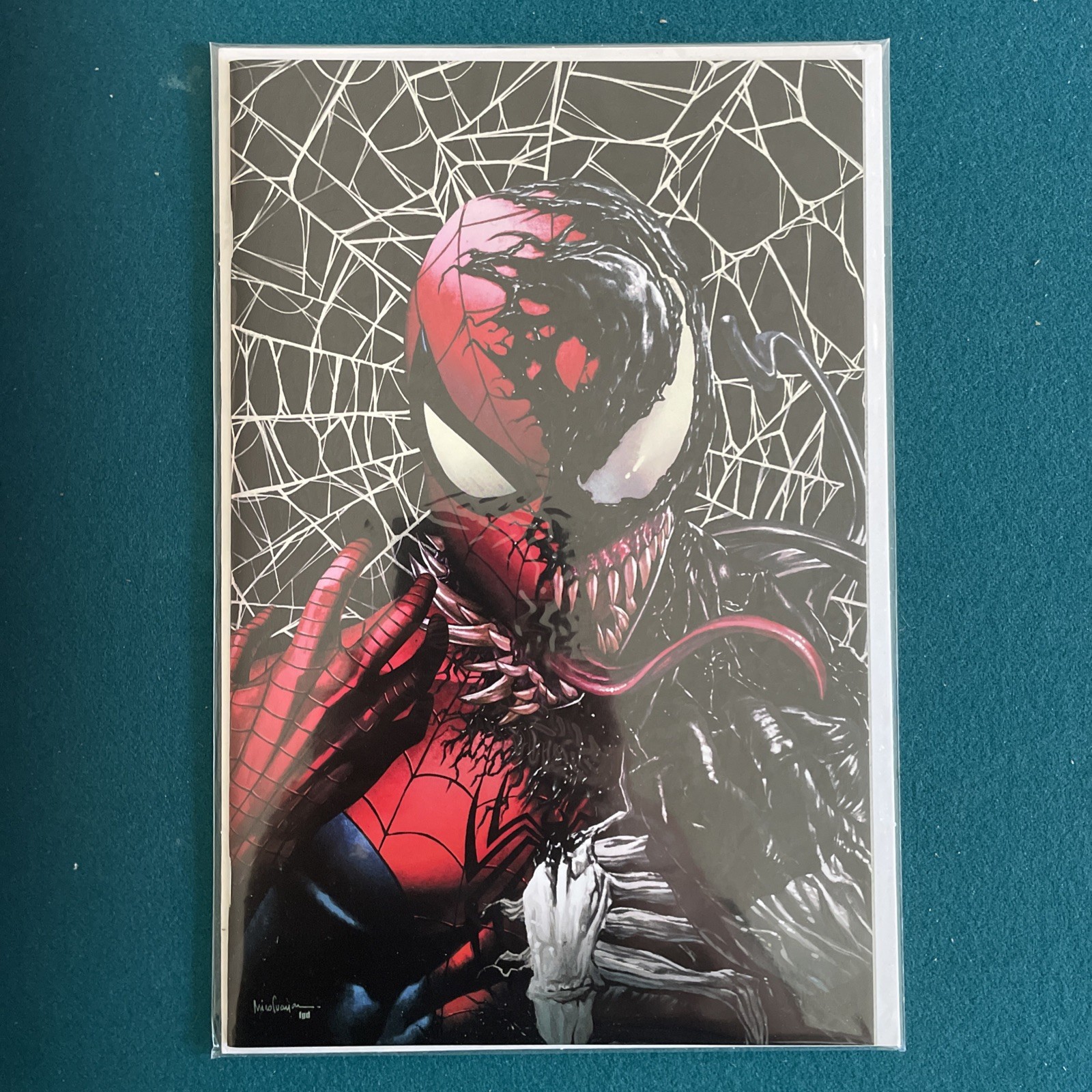 Spider-Man: Spider\'s Shadow #1 Mico Suayan Exclusive Symbiote VIRGIN VARIANT NM+