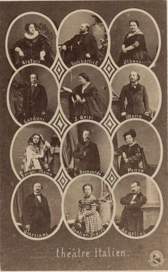 CDV Vintage Photographs Disderi, Mosaic, Vintage Italian Theatre