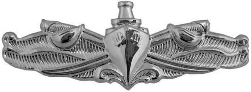US Naval Surface WARFARE Specialist ESWS Regulation Badge SILVER Pin Enlisted