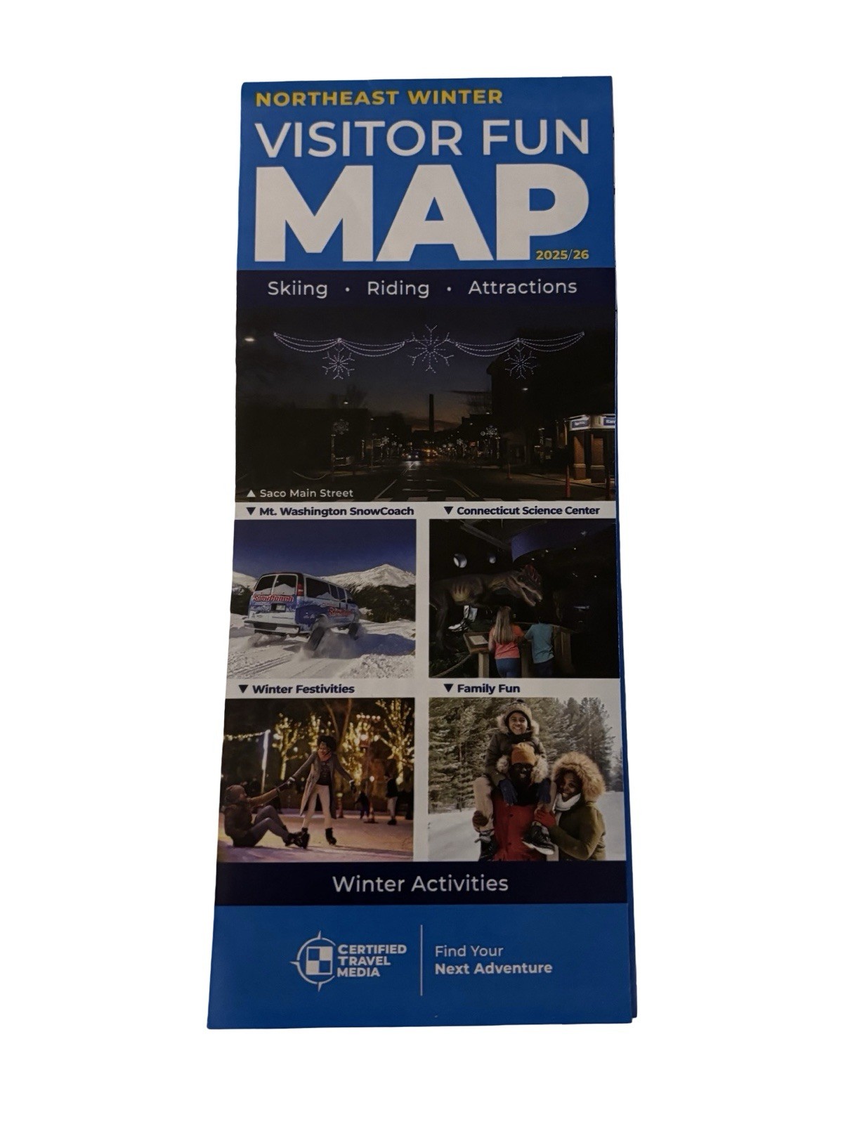 Northeast Winter Visitor Fun Map 2025/2026 Travel Guide Ski SnowCoach Tourism